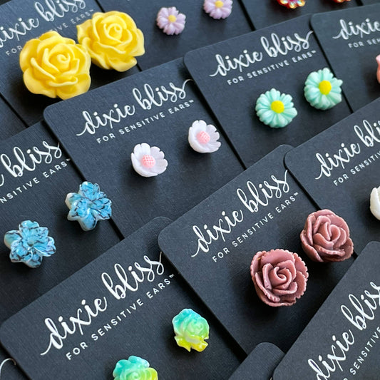 Flower Stud Earrings - Free Gift