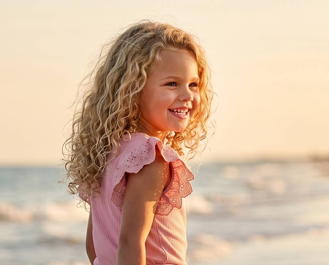 Girls Pink Checkered Lace Ruffle Summer Short Set
