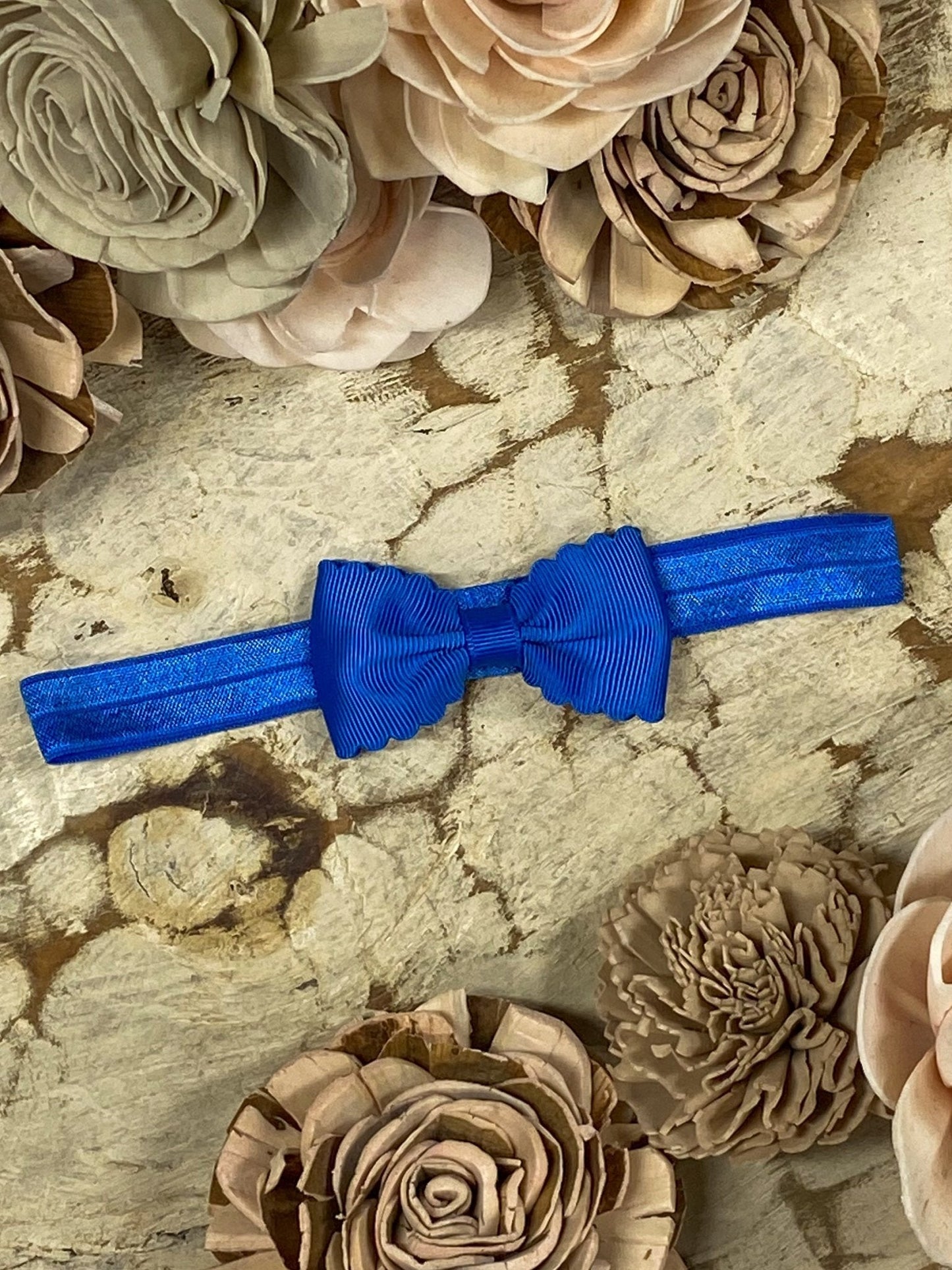 Bitty Scalloped Bow - Headband - 2.5"