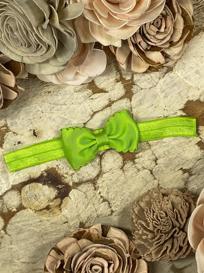 Bitty Scalloped Bow - Headband - 2.5"