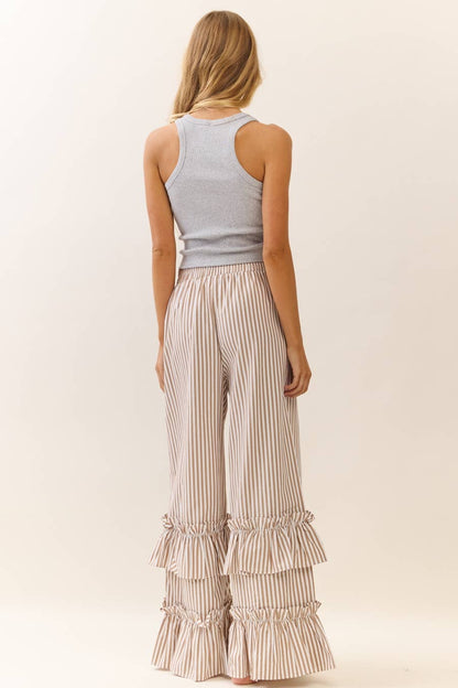 Striped Pull-on Maxi Pants