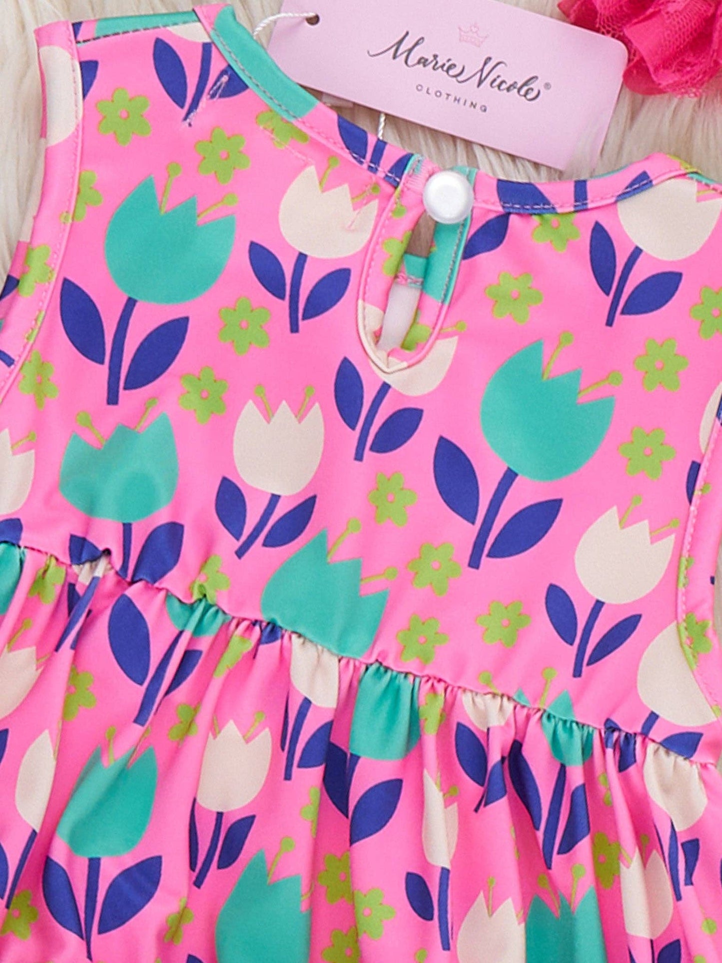 Ruffle Bubble Romper - Tulip