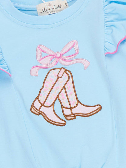 Boots & Bows Floral Bell-Bottom Outfit