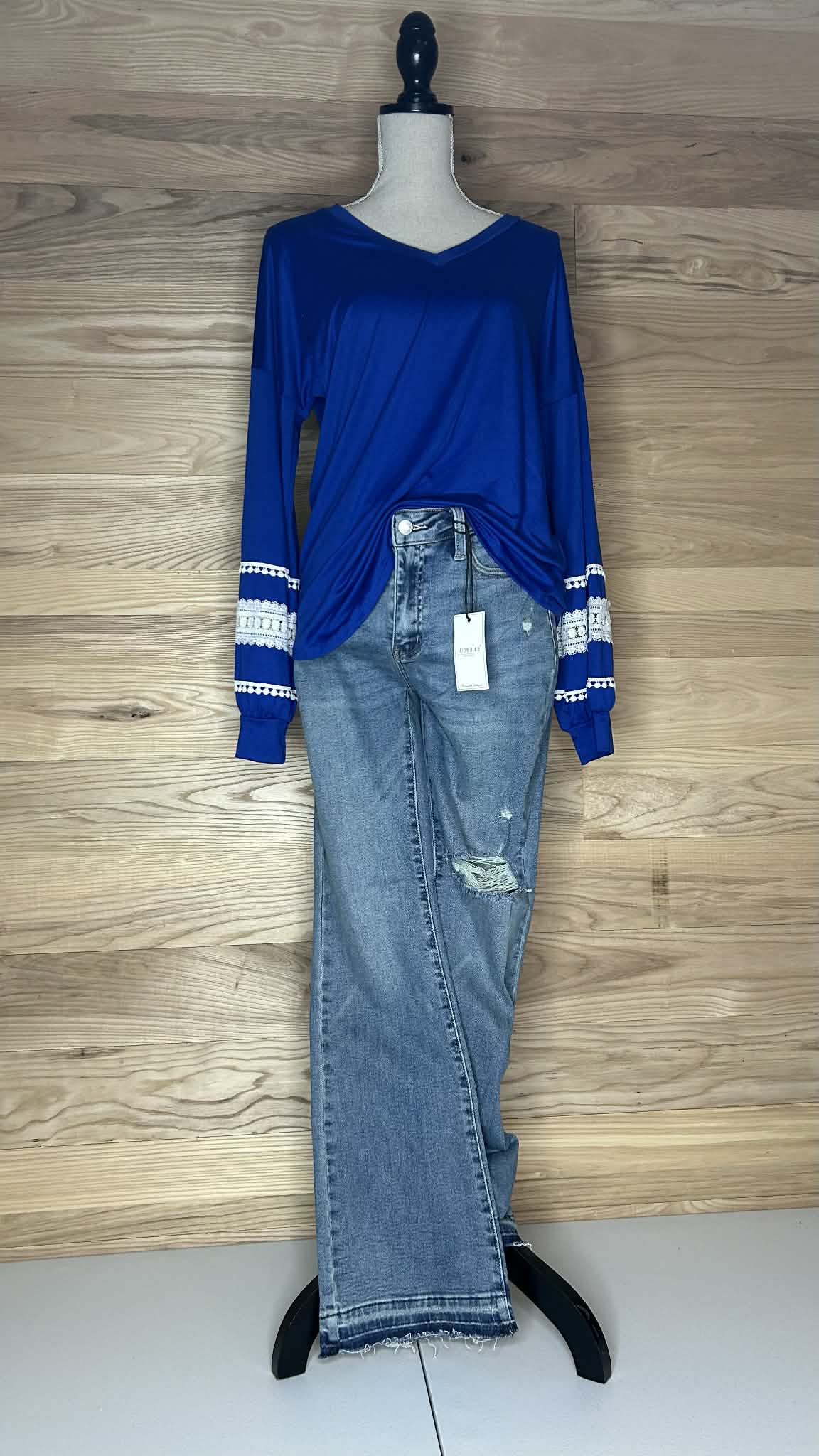 Royal Blue Sonya V-Neck Top