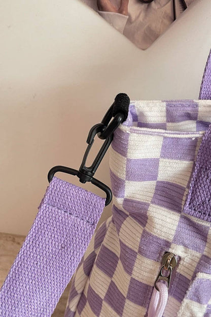 Checkmate Carry All Corduroy Tote Bag