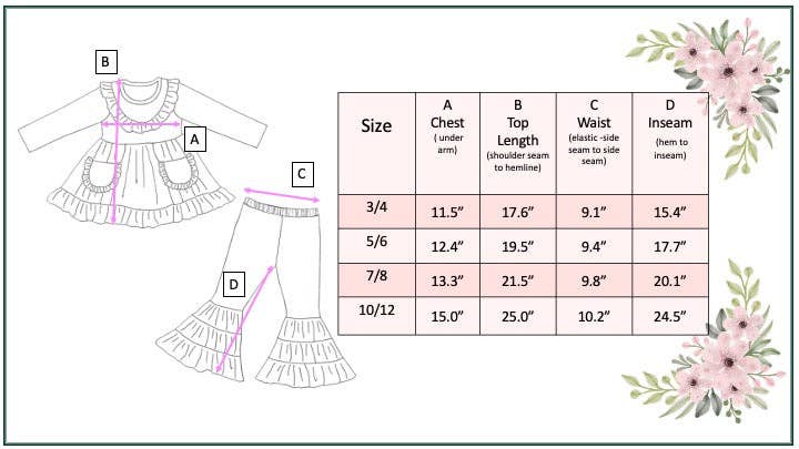 Girls Lucy Blue Pink Bow Bell Fall Winter Pant Set