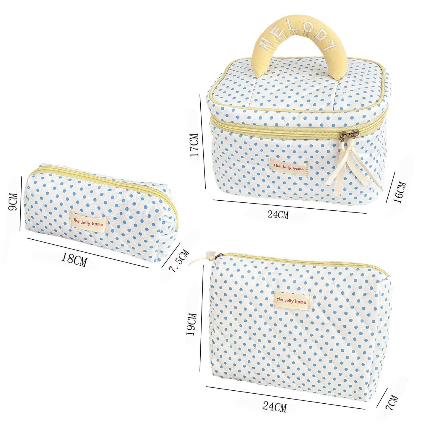 Cute Polka Dots Large Capacity Makeup Bag