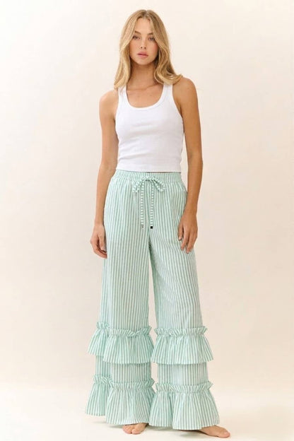 Striped Pull-on Maxi Pants