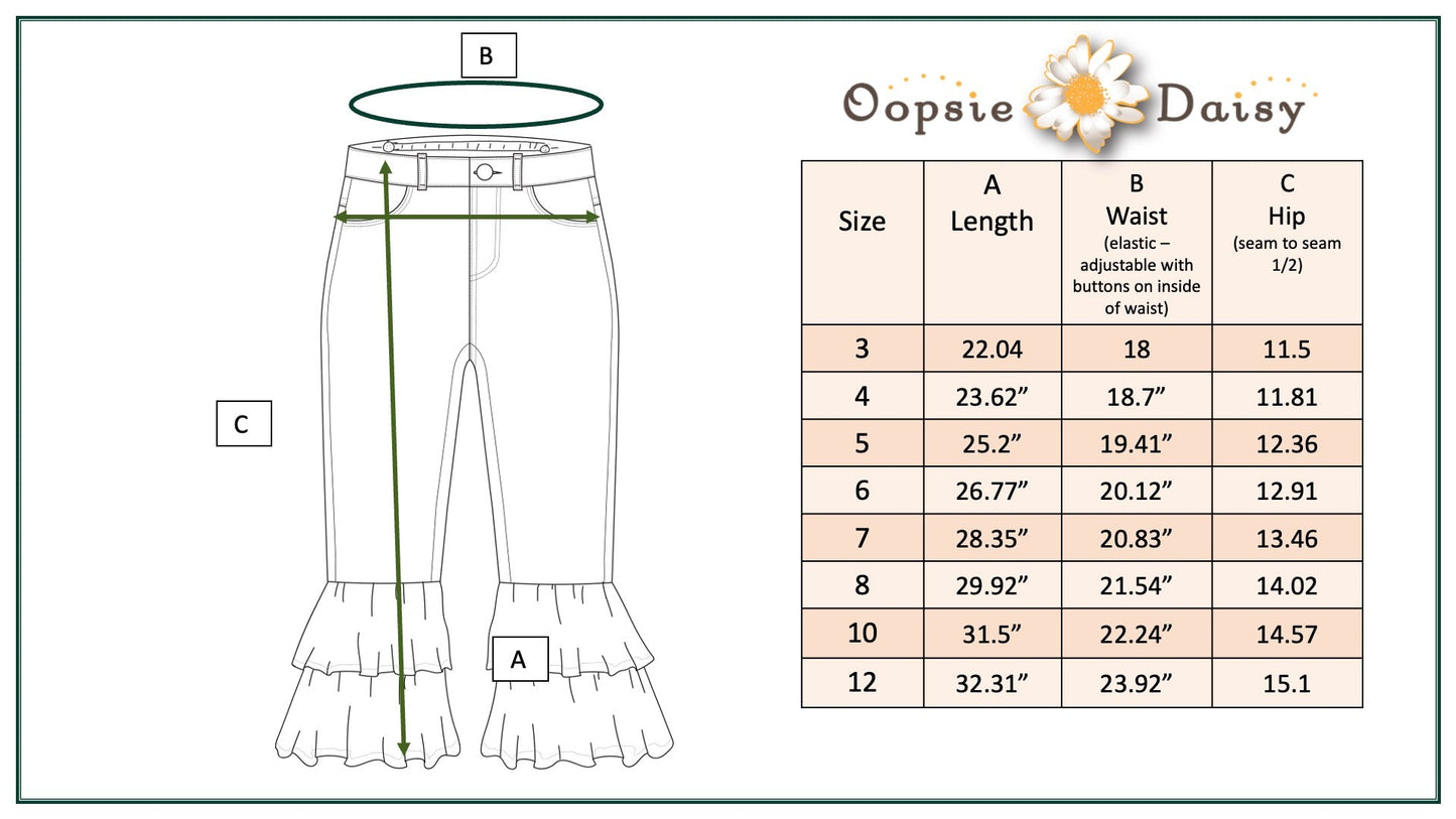 Flower Double Ruffle Jeans