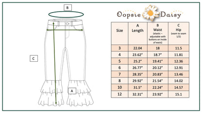 Flower Double Ruffle Jeans