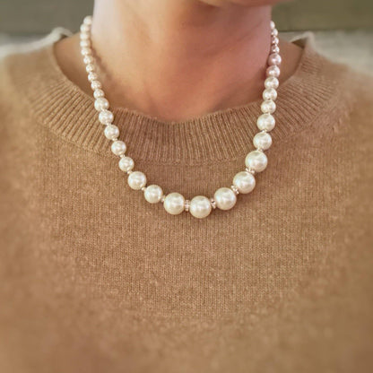 Graduated Glam Pearl Necklace