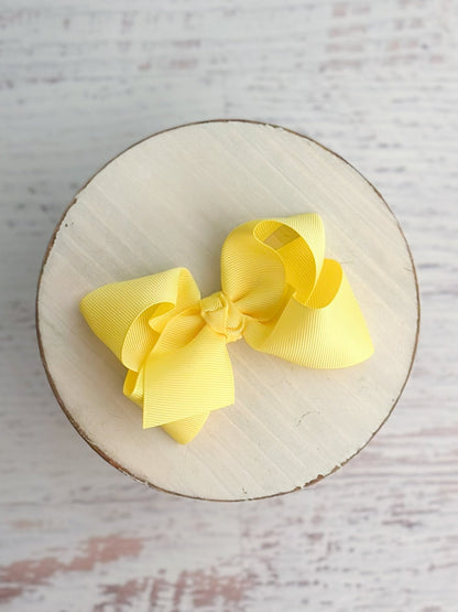 Essential Grosgrain Hair Bow - Alligator Clip - 4"