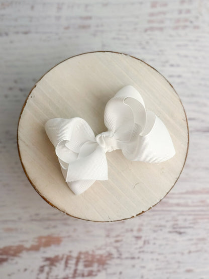 Essential Grosgrain Hair Bow - Alligator Clip - 4"