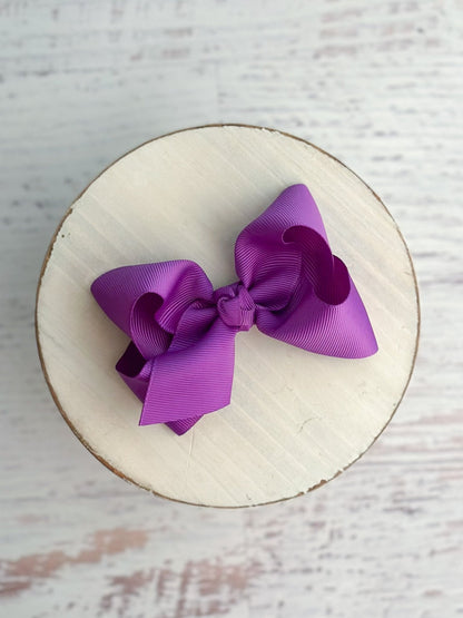 Essential Grosgrain Hair Bow - Alligator Clip - 4"