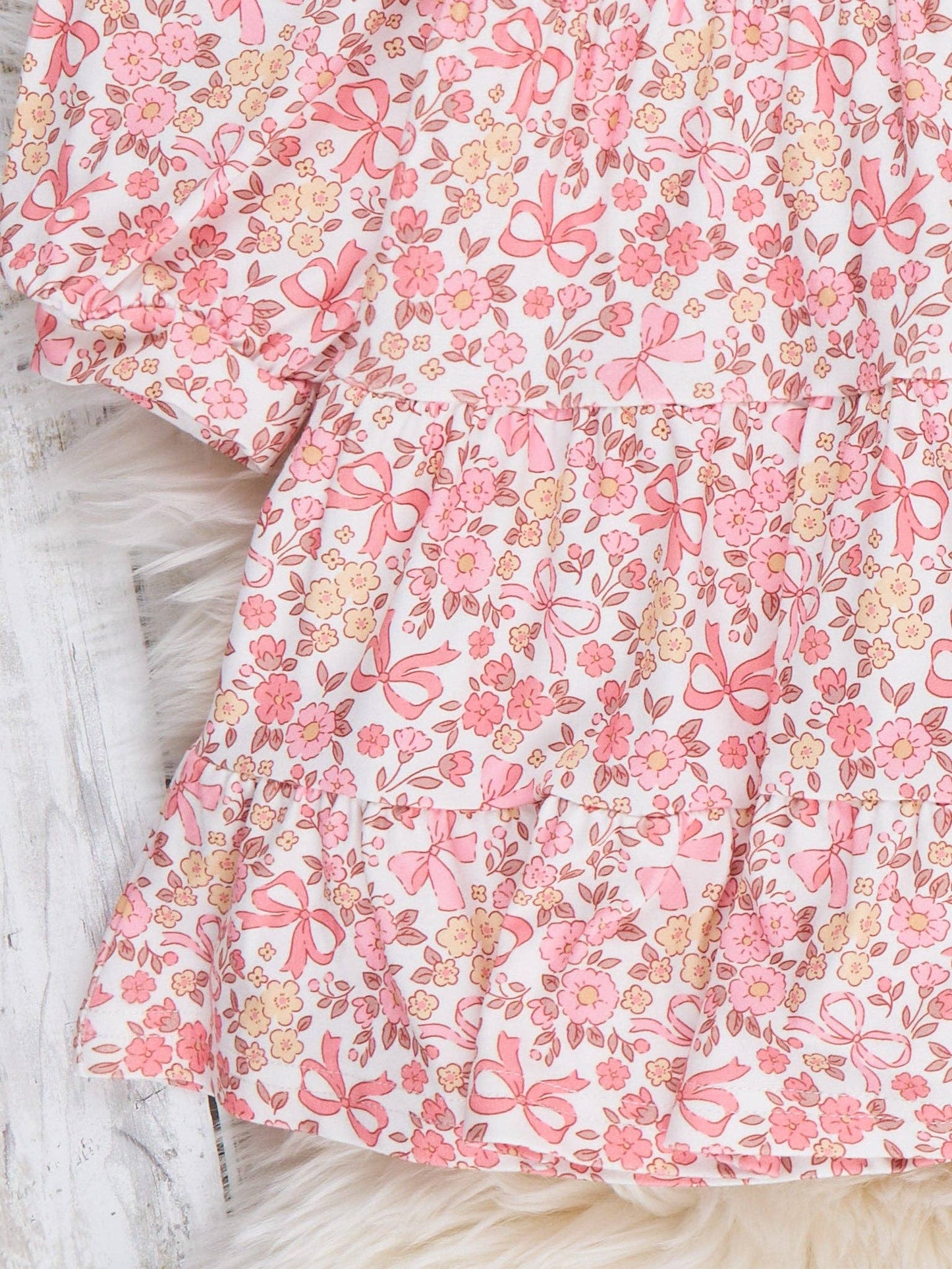 Soft Floral Ruffle Dress