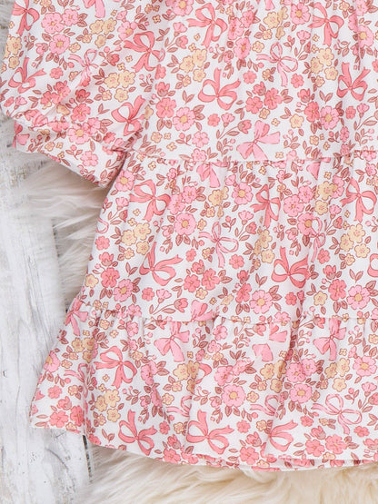 Soft Floral Ruffle Dress