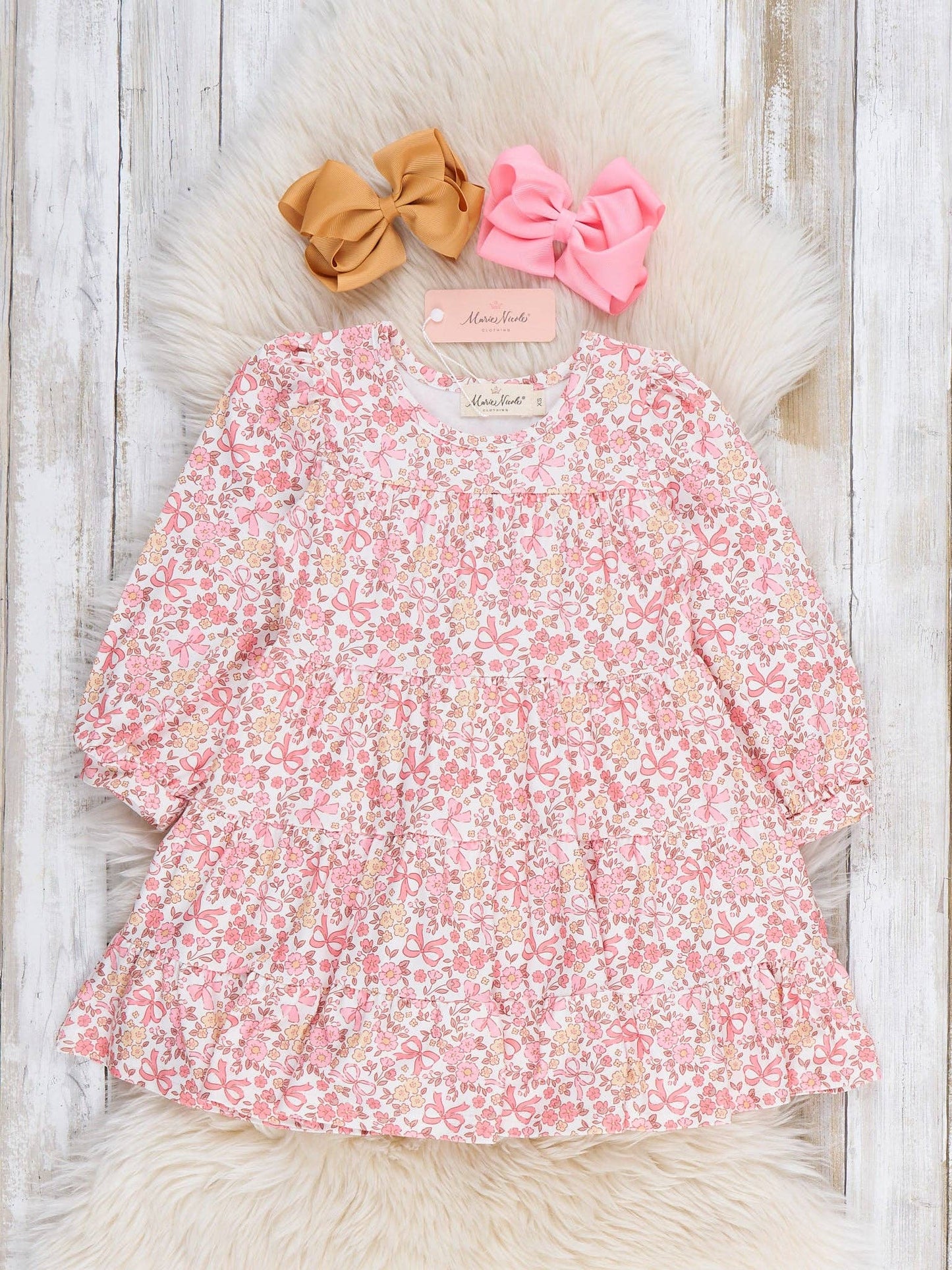 Soft Floral Ruffle Dress
