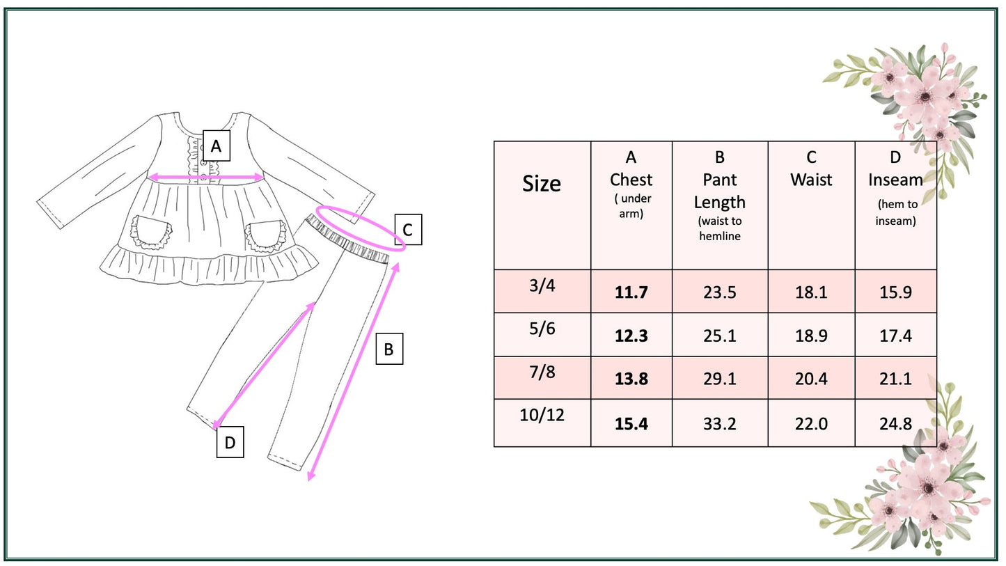Fall Ruffle Pant Set