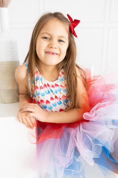 SALE Red, White & Cute Tank Tutu Leotard