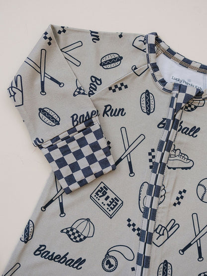 Bamboo Zip Romper | Home Run