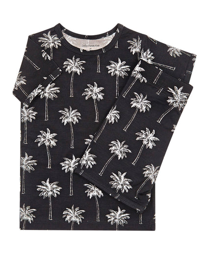 Bamboo Shorts Set | Palm Style Black