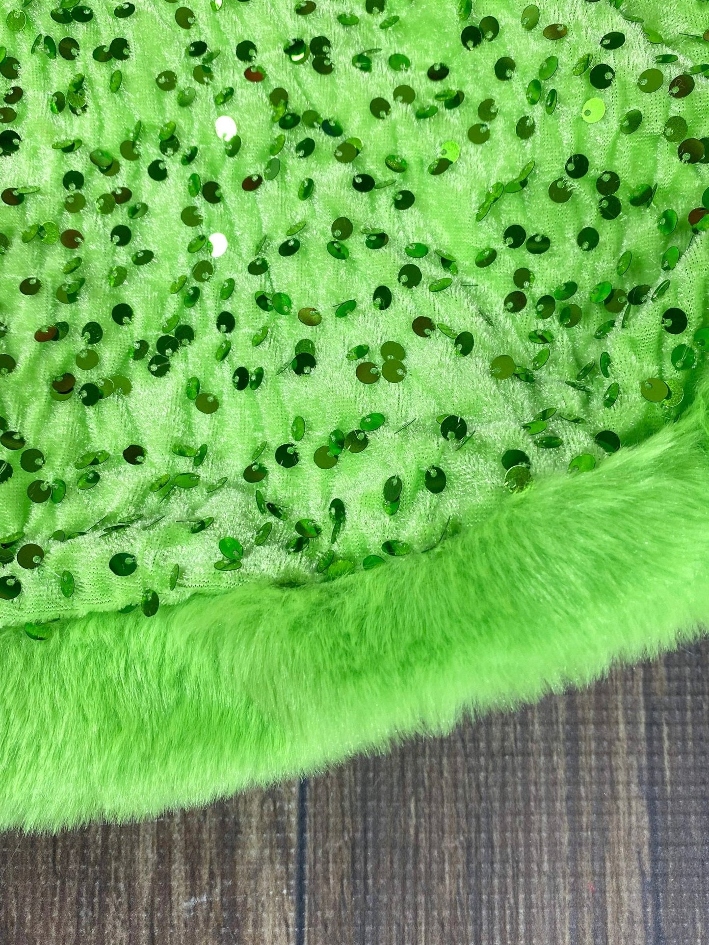 Lime Green Sequin Bell Bottoms