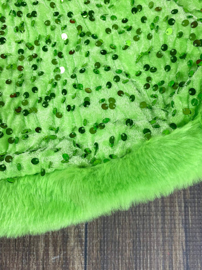 Lime Green Sequin Bell Bottoms