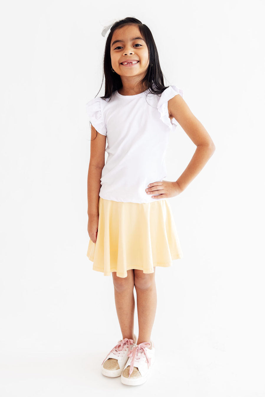 Butter Yellow Twirl Skort