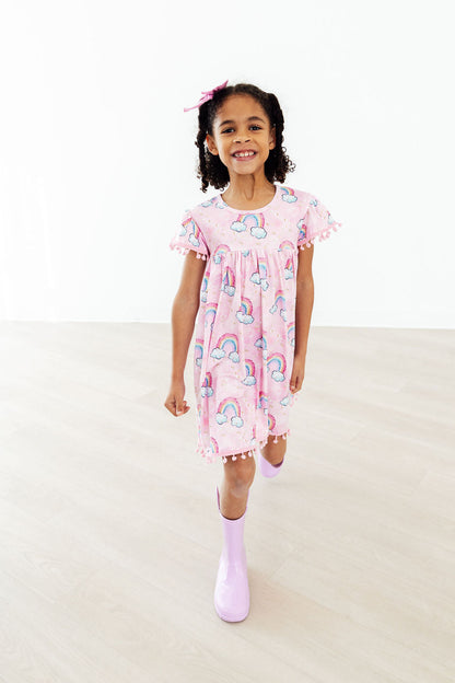 Sparkling Rainbows Pom Pom Dress
