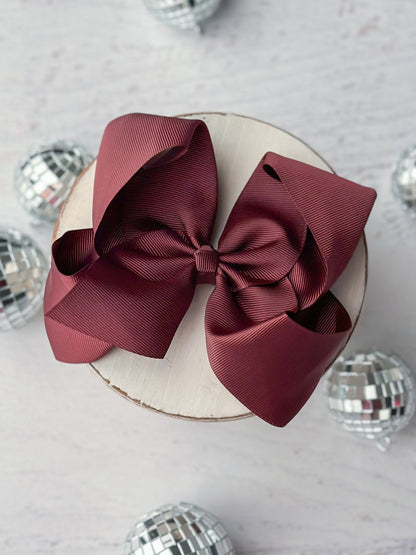 Oversize Grosgrain Hair Bow - Alligator Clip - 5.5"