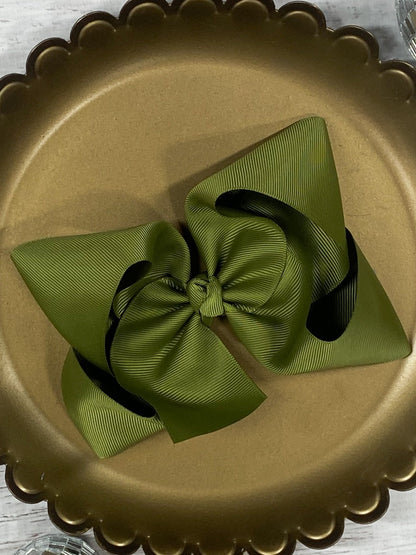 Oversize Grosgrain Hair Bow - Alligator Clip - 5.5"