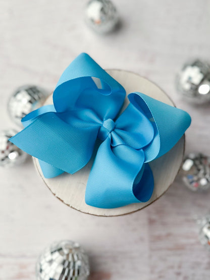Oversize Grosgrain Hair Bow - Alligator Clip - 5.5"