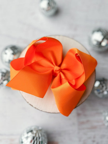 Oversize Grosgrain Hair Bow - Alligator Clip - 5.5"