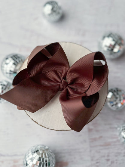 Oversize Grosgrain Hair Bow - Alligator Clip - 5.5"
