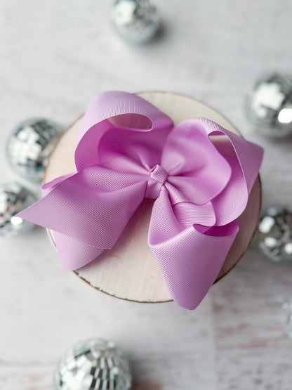 Oversize Grosgrain Hair Bow - Alligator Clip - 5.5"