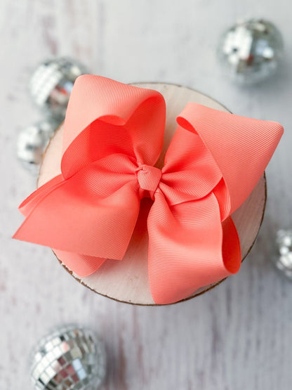Oversize Grosgrain Hair Bow - Alligator Clip - 5.5"
