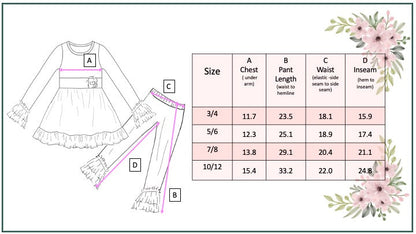 Pumpkin Stripe Pant Set