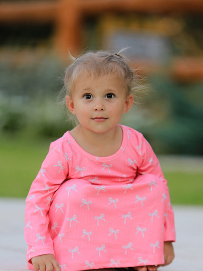 Christmas Bow Girls Dress: Festive and Adorable Design