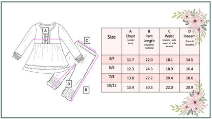 Teal Plum Floral Legging Set