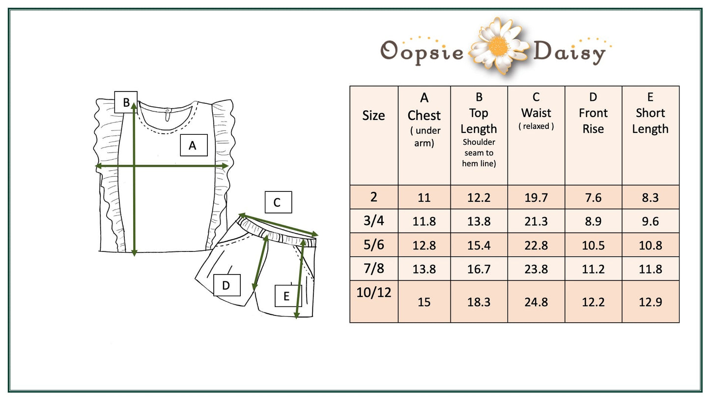 Coral Flutter Short Set