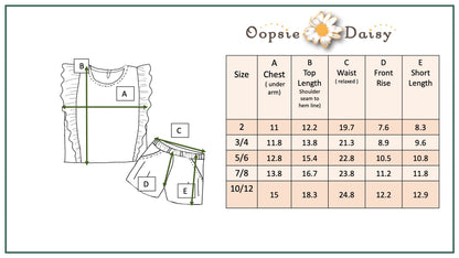 Coral Flutter Short Set